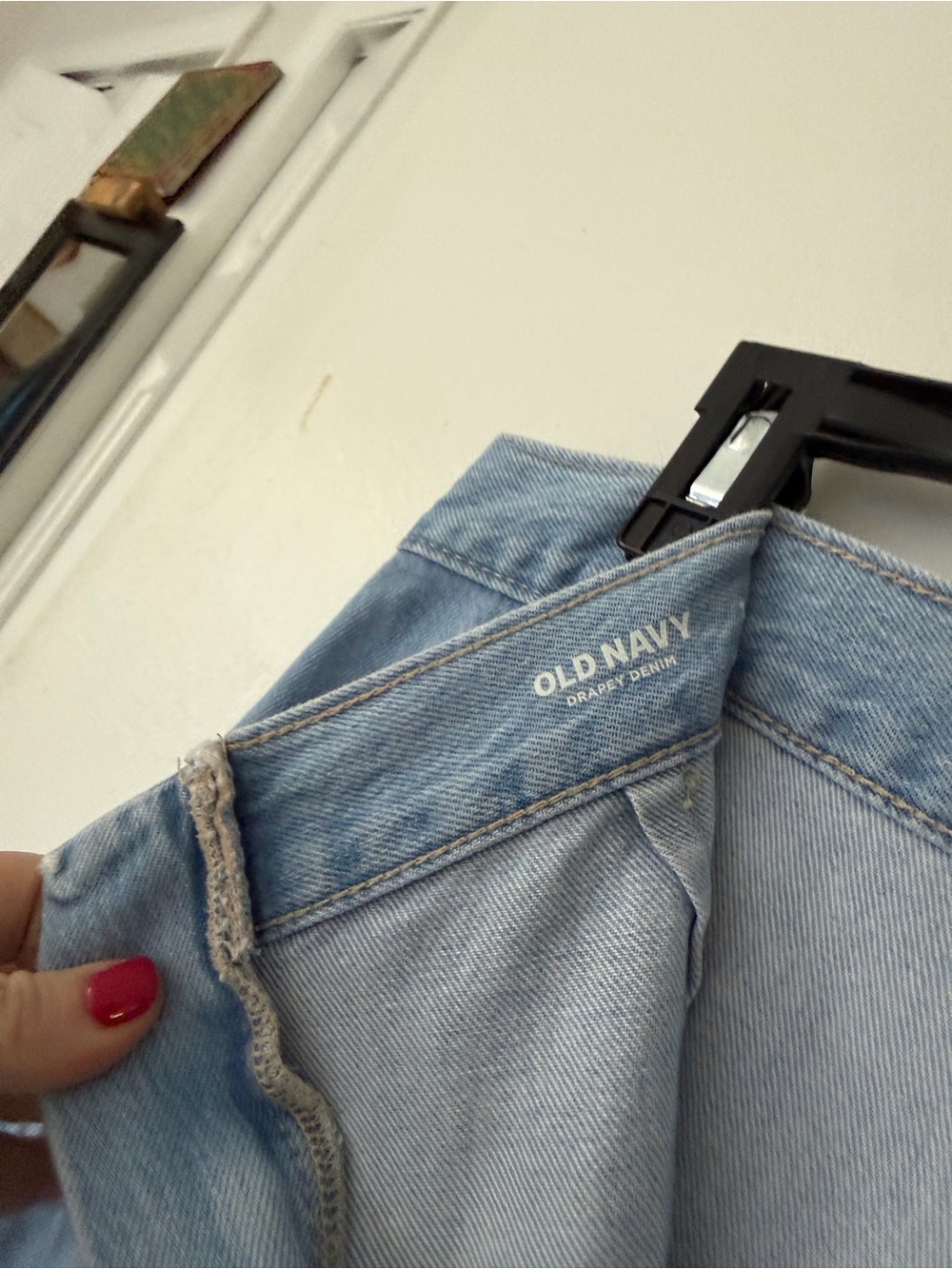 Old Navy Light Blue Denim A‑Line Skirt Jean skirt - Picture 3 of 6